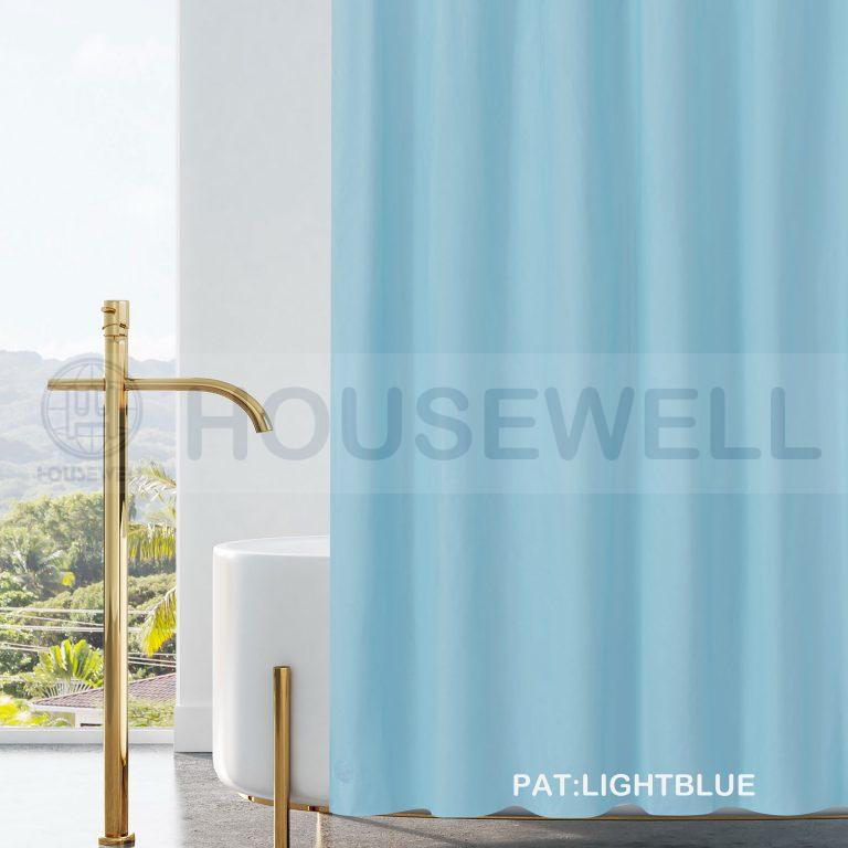 Solid Color Premium PEVA Shower Curtain, Water Repellent, Eco-friendly, Quick Dry