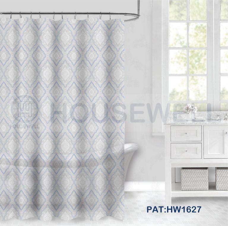 Jacquard Premium Polyester Shower Room Curtain, Easy maintenance, Mildew Resistant