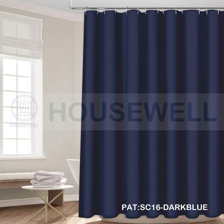 Solid Color 100% Polyester Shower Curtain, Easy maintenance, Mildew Resistant