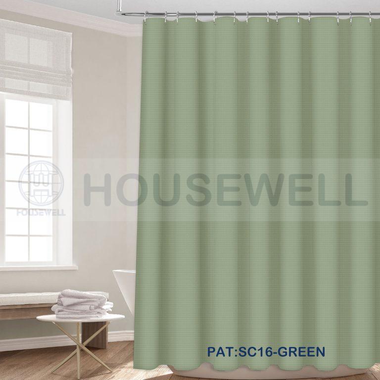 Solid Color PE/EVA Shower Curtain, Quick Drying, Eco-Friendly