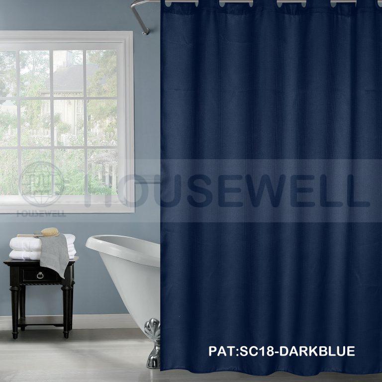 Jacquard Polyester Bathroom Shower Curtain, Water Repellent, Mildew Resistant, Quick Dry