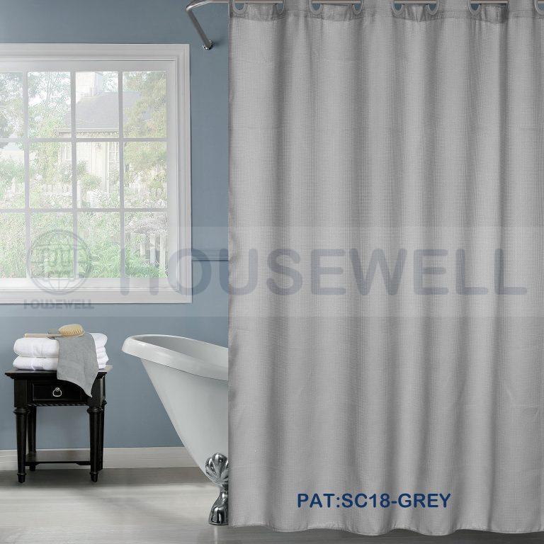 Metallic Printed PE/EVA Shower Curtain Liner, Wet cloth wipe, Non-toxic