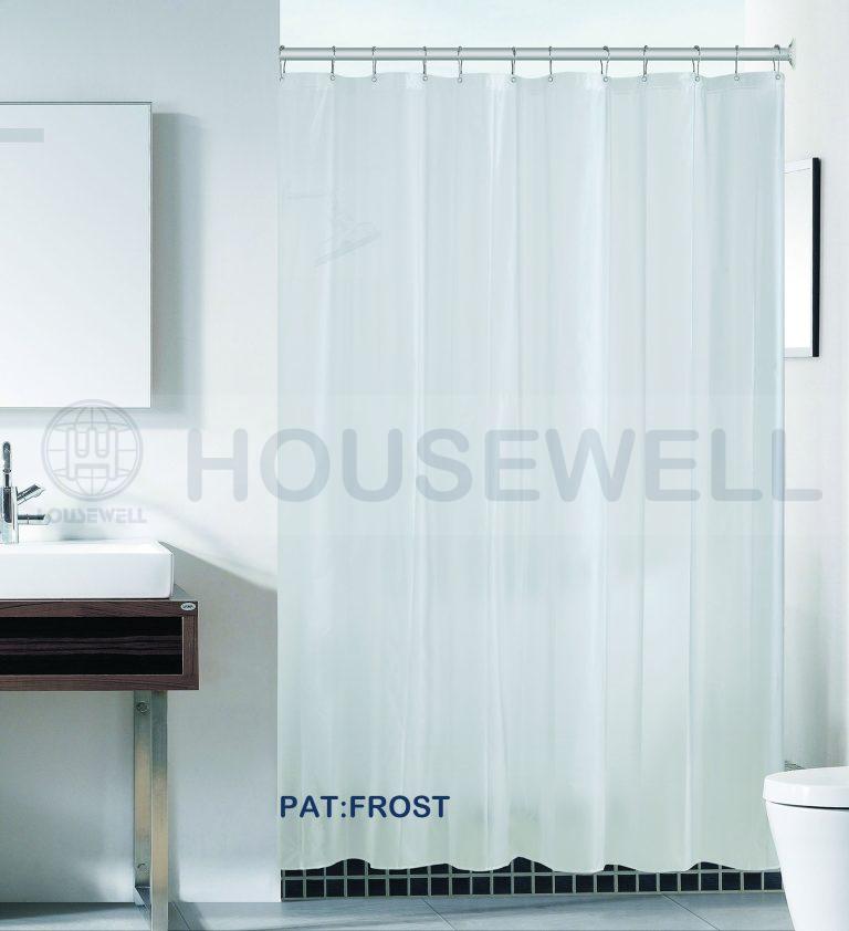 8G Plastic Bathroom Shower Curtain, Water Repellent, Eco-friendly, Quick Dry