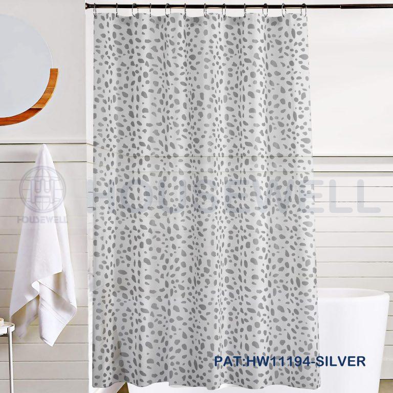 Solid Color 100% Polyester Shower Curtain, Quick Dry, Mildew Resistant