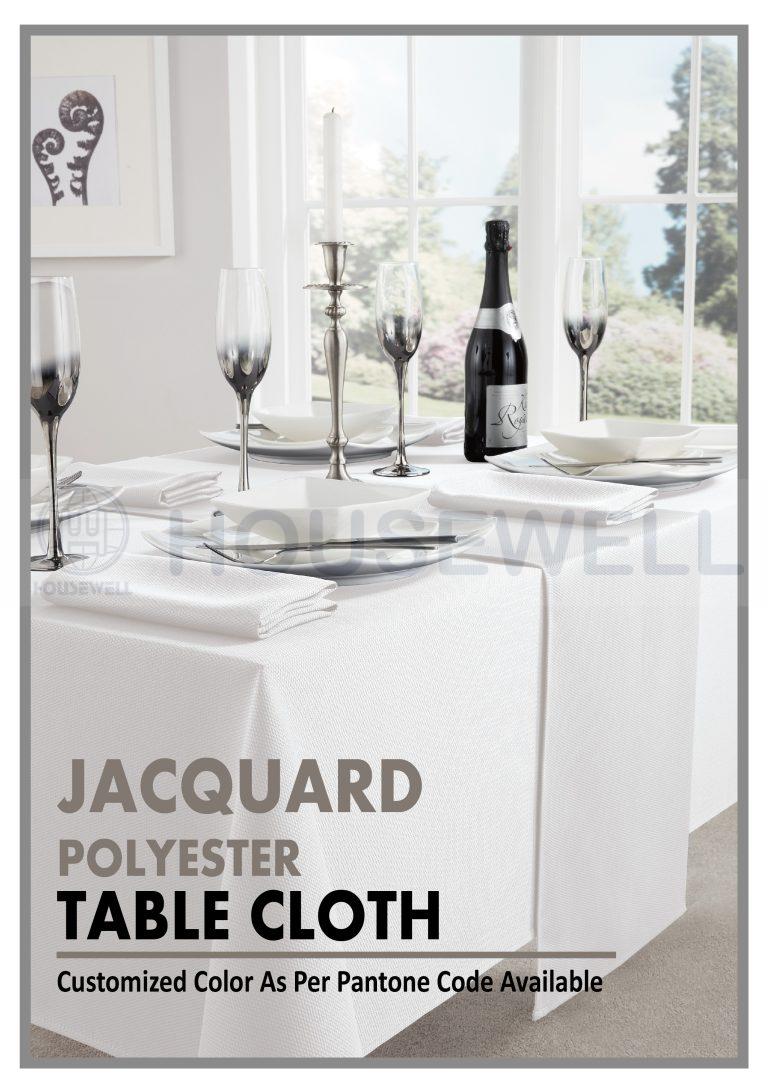 Jacquard-Premium-Polyester-Partytischdecke, wasserdicht, geruchsneutral, schimmelresistent, strapazierfähig, angenehm anzufassen