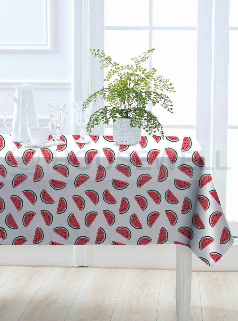 Printed PEVA with Flannel Back Table Cloths, Quick Drying, Eco-Friendly