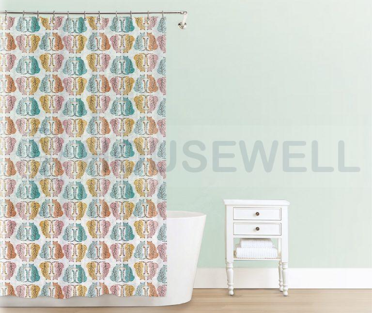 Printed Premium PEVA Shower Curtain, Quick Dry, Non-toxic and tasteless