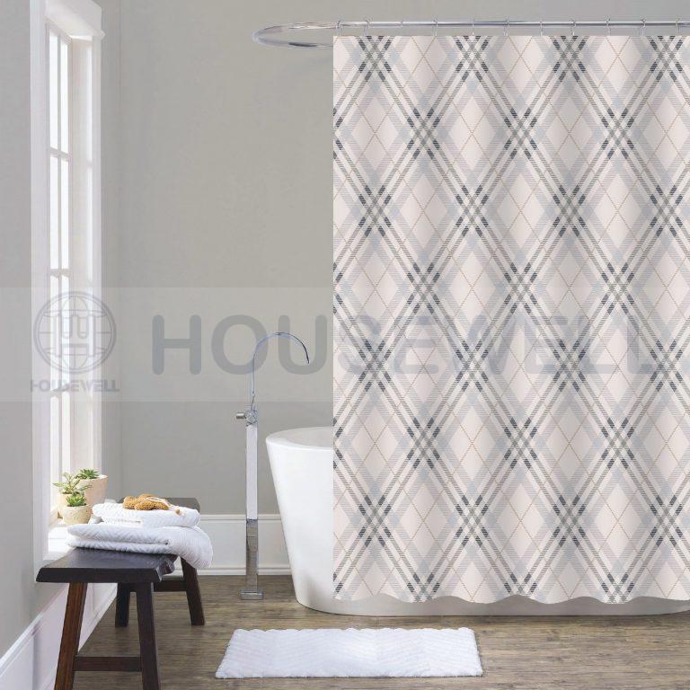 Printed Polyester Shower Curtains, Easy maintenance, No smell