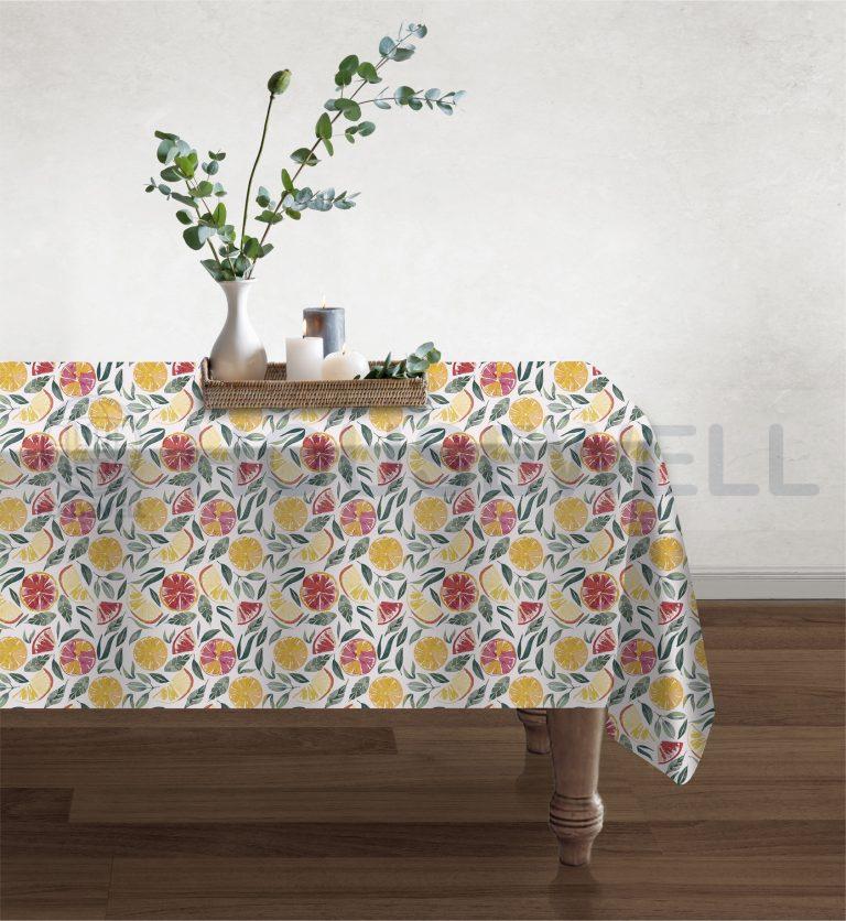 Printed Premium Polyester Tablecloth, machine washable and hand washable, Reusable , Comfortable to touch