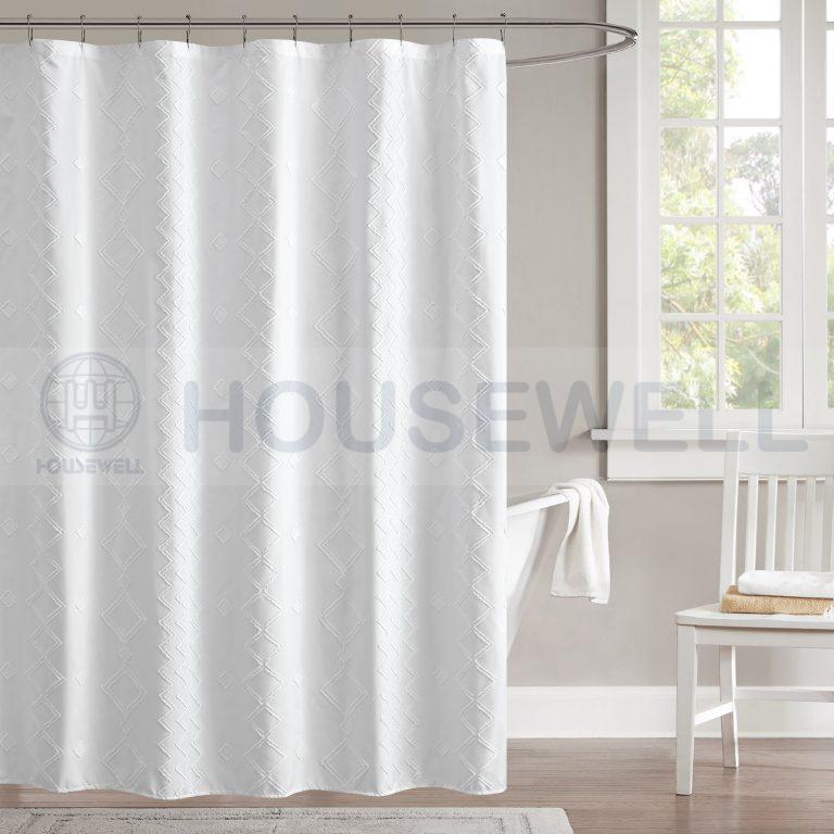 Solid Color 100% Polyester Shower Room Curtain, Quick Drying, No smell