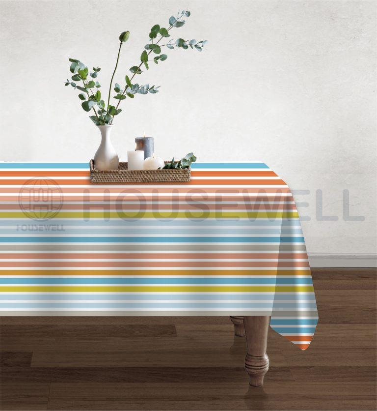 Printed Premium Polyester Tablecloth, Wipes Clean, Reusable , Heavy Duty,Comfortable to touch