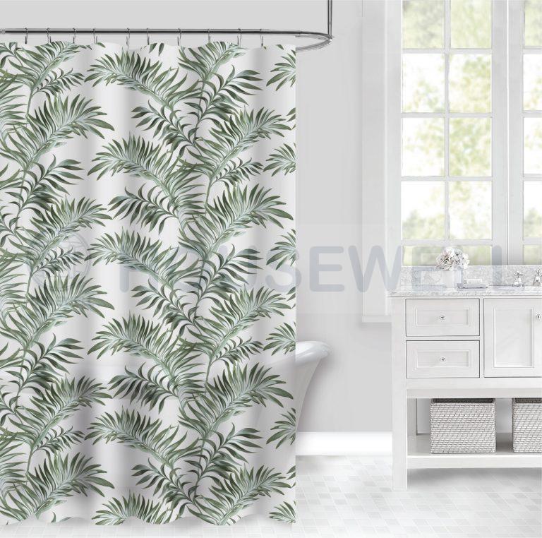 Metallic Printed PEVA Shower Curtains, Quick Dry, Eco-Friendly