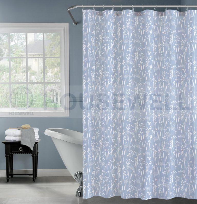 Printed Polyester Shower Liner, Easy maintenance, No smell,Mildew Resistant